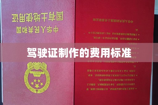 泰安驾驶证制作的费用标准
