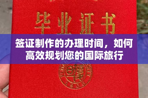 泰安签证制作的办理时间，如何高效规划您的国际旅行